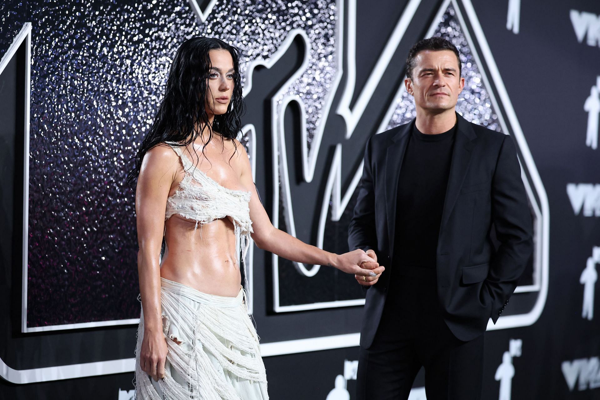 Katy Perry and Orlando Bloom attend the 2024 MTV Video Music Awards - Arrivals - (Image via Getty)